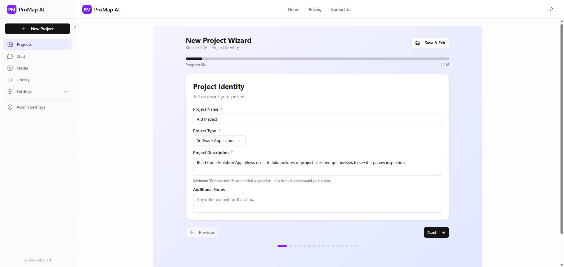 Dynamic Project Wizard
